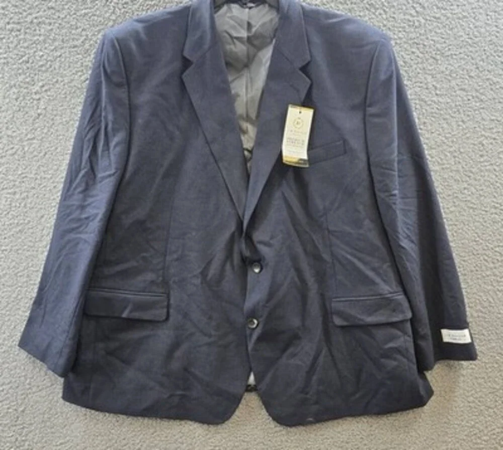Haggar JMH Big & Tall Classic Fit Suit Separates Jacket Men's 56R Dark Navy